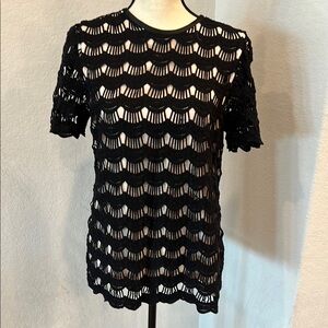 Kate Spade Black Sophisticated Fitted Blouse